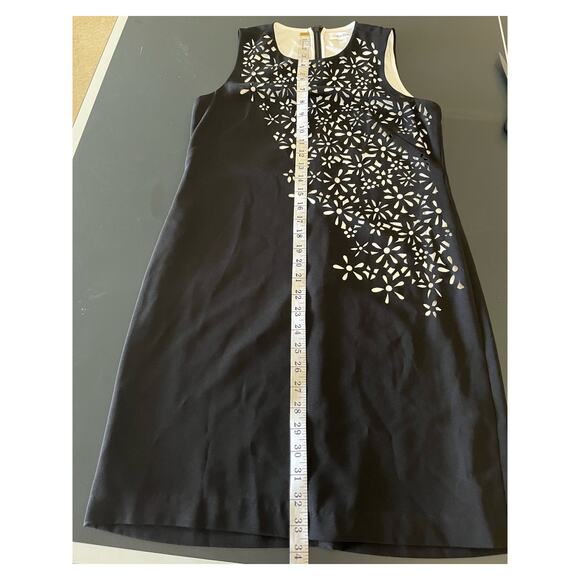 Calvin Klein Black Floral Laser Cut Sheath Dress 6 Petite Cocktail party wedding - Picture 5 of 7